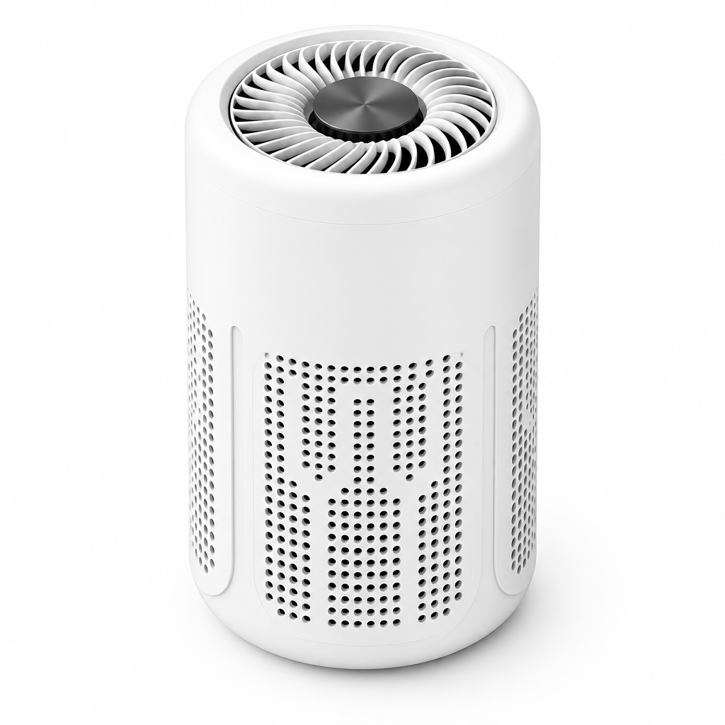 Close-up of the Gentle Co air purifier